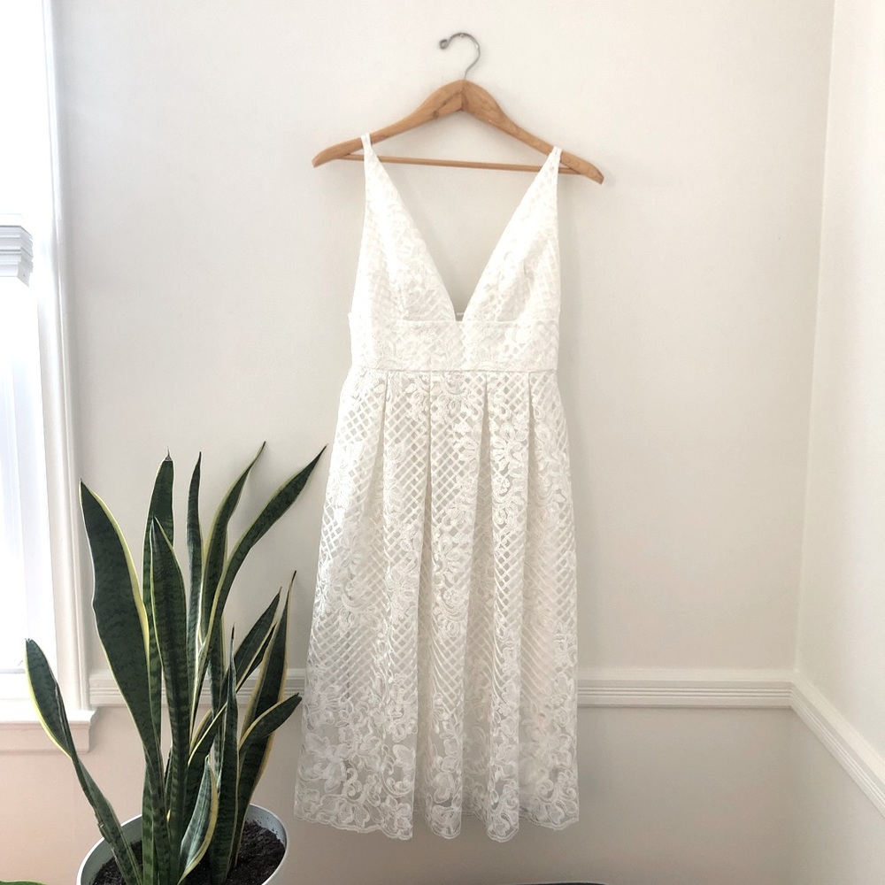 ASOS DESIGN Midi Dress with Plunge Neck